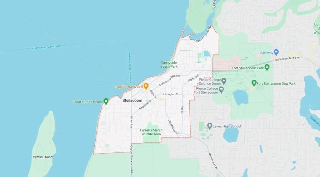 Map of Steilacoom Area